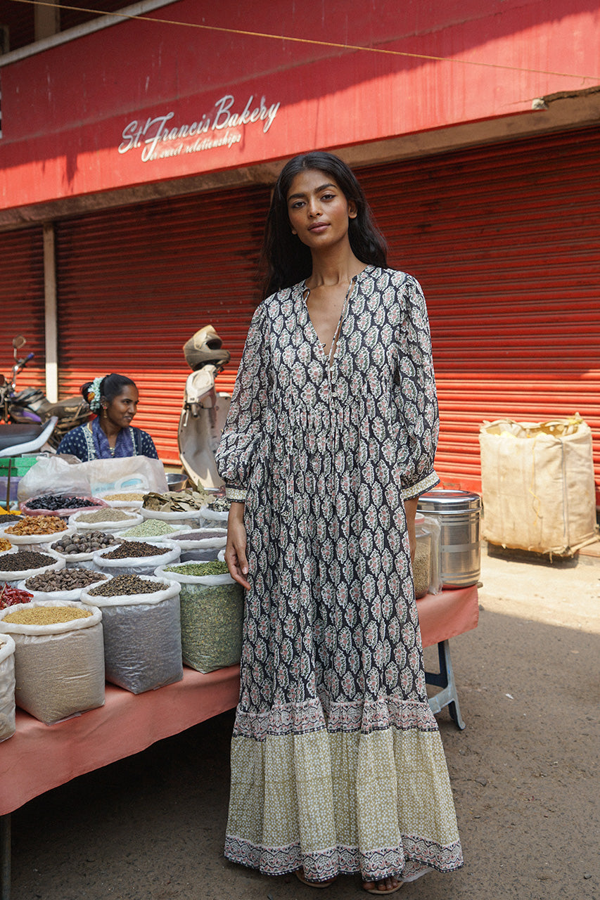 Bhoomi Maxi Dress ~ Onyx