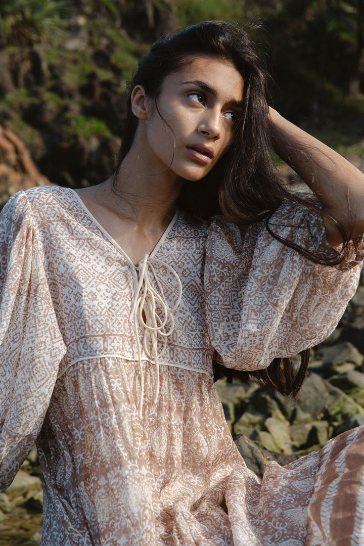 Jasmine Midi Dress - Shell