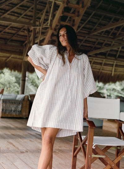 Poet Mini Dress ~ Vanilla