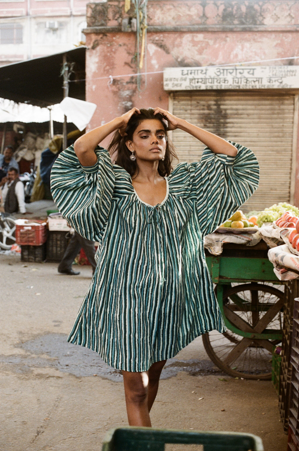 Ria Mini Dress ~ Cyan Candy