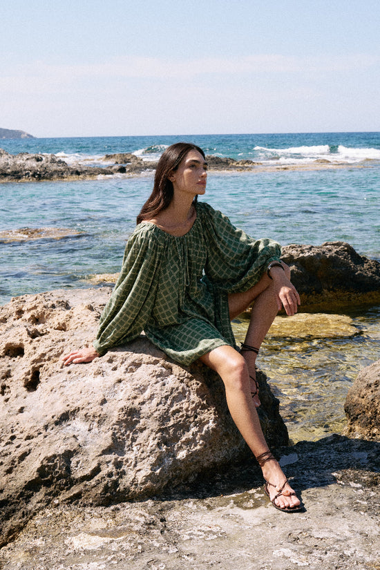 Zahra Mini Dress ~ Fern
