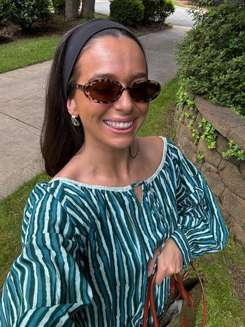 Ria Blouse ~ Cyan Candy