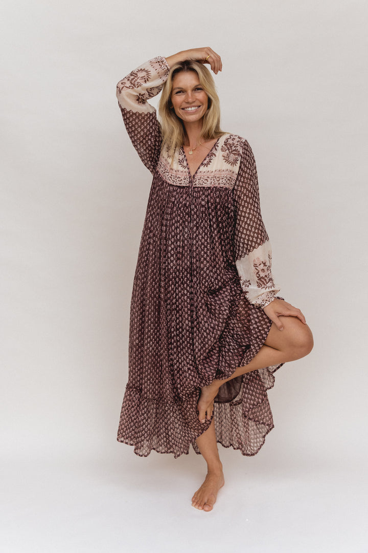 Rooh Maxi Dress ~ Cacao