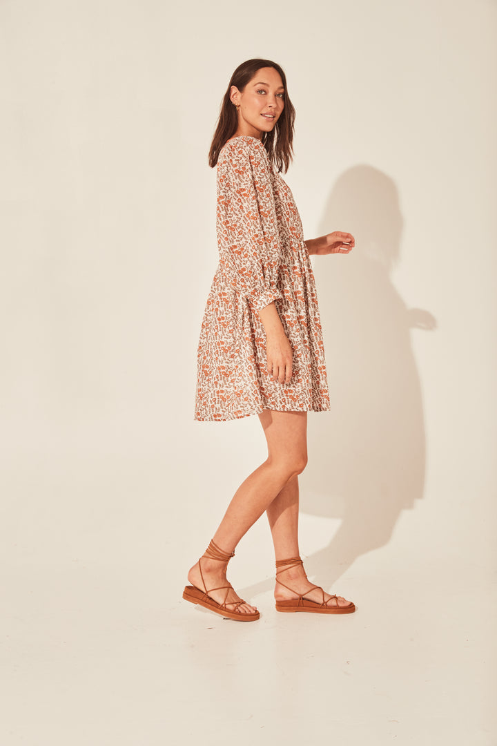 Binita Mini Dress ~ Apricot